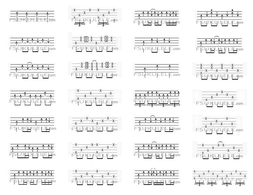 尤克里里常见的24种节奏型
