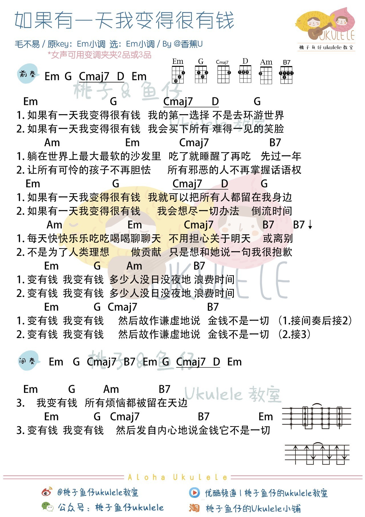 钞票歌词简谱图片