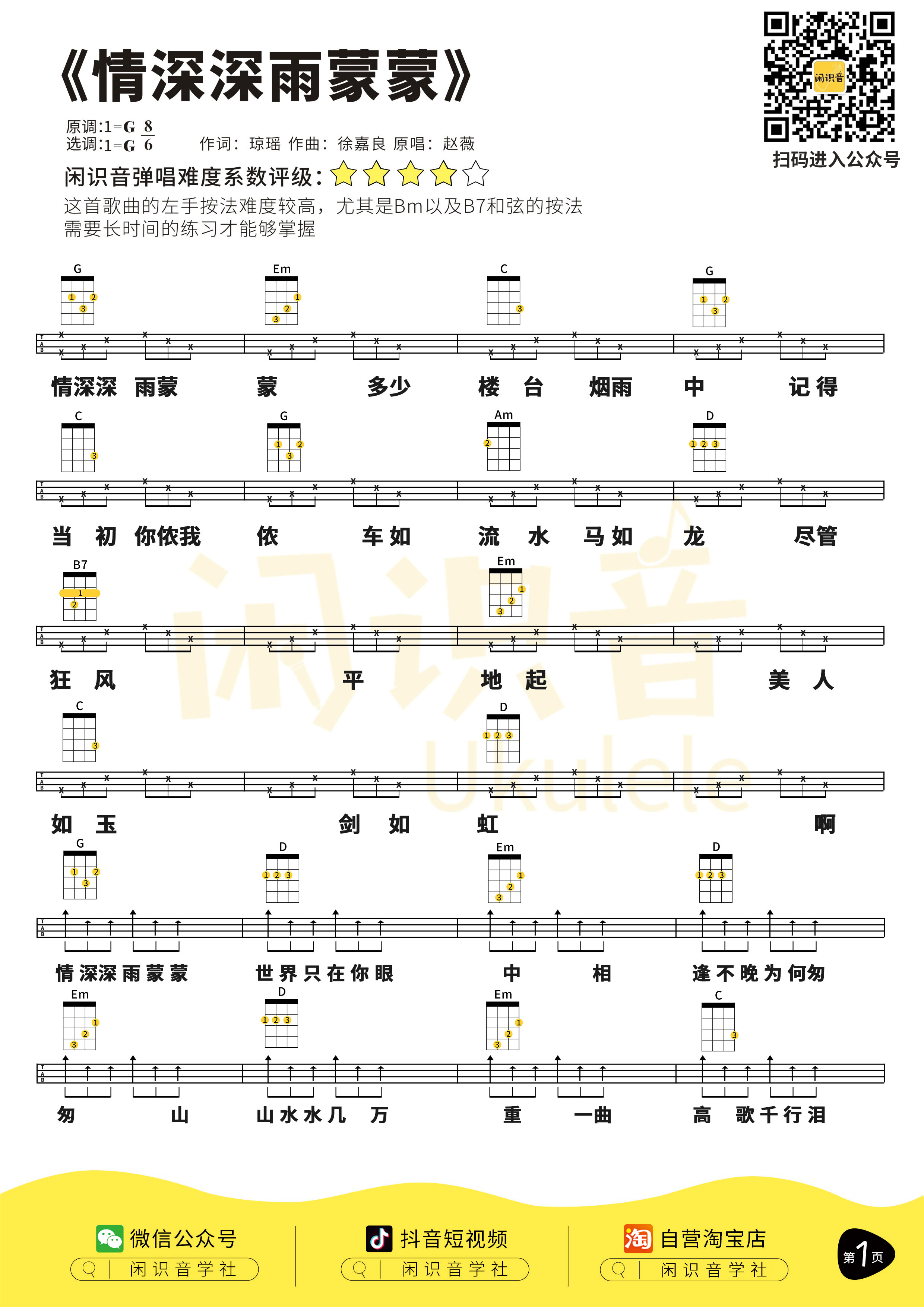 尤克里里fmaj7和弦图片