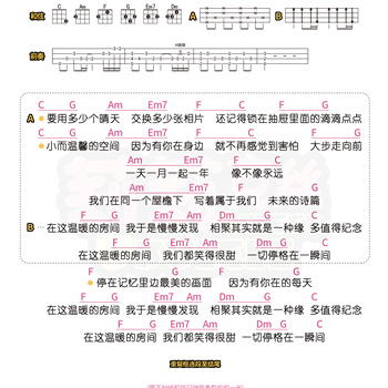 《房间》尤克里里谱-刘瑞琪-C调弹唱伴奏ukulele谱(莉莉克丝)