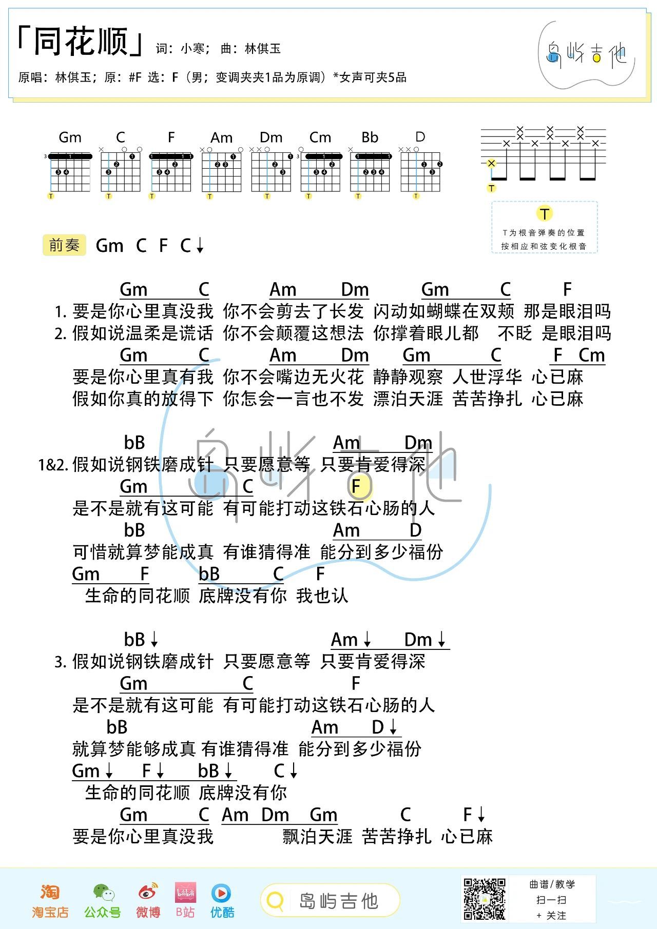 同花顺吉他和弦谱