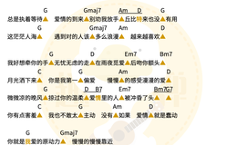 胡期皓《爱的蠢动》尤克里里谱 G调编配弹唱ukulele谱(趣弹音乐)