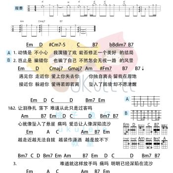 《过客》尤克里里谱-周深-G调弹唱伴奏ukulele谱(桃子鱼仔教室)