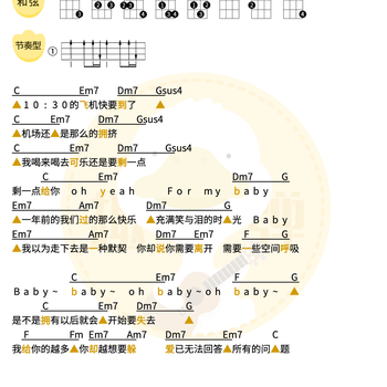 陶喆《飞机场的10:30》尤克里里谱 C调编配弹唱ukulele谱(趣弹音乐)