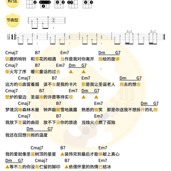 周杰伦《圣诞星》尤克里里谱 G调编配弹唱ukulele谱(趣弹音乐)