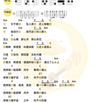 吹不熄的我尤克里里谱 A-Lin C调和弦指法ukulele弹唱谱(趣弹音乐)