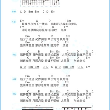 《落 (花开花落日升日没)》尤克里里谱-唐伯虎Annie-G调弹唱伴奏ukulele谱(桃子鱼仔教室)