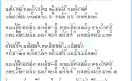 爱你尤克里里谱 徐俊雅 G调指法版ukulele弹唱伴奏谱(白熊音乐)