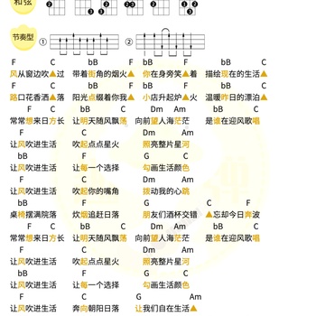 《好风吹进生活里》尤克里里谱_房东的猫_弹唱伴奏ukulele谱_F调版(趣弹音乐)