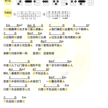 周深《门》尤克里里谱 G调编配弹唱ukulele谱(趣弹音乐)