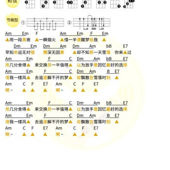 借梦尤克里里谱 周深 C调演奏版ukulele谱(趣弹音乐)