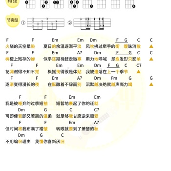 过季短袖尤克里里谱 廖俊涛 C调演奏版ukulele谱(趣弹音乐)