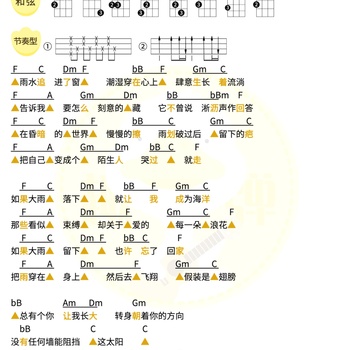 《雨》尤克里里谱_沈以诚_弹唱伴奏ukulele谱_F调版(趣弹音乐)