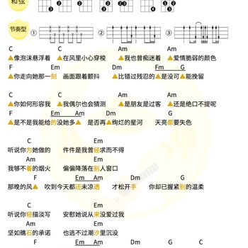 于冬然《听说你》尤克里里谱 C调编配弹唱ukulele谱(趣弹音乐)