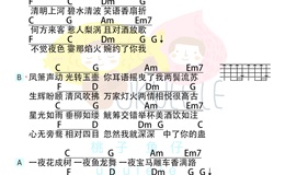 青玉恋尤克里里谱_子衿_ukulele伴奏谱_C调版(桃子鱼仔教室)